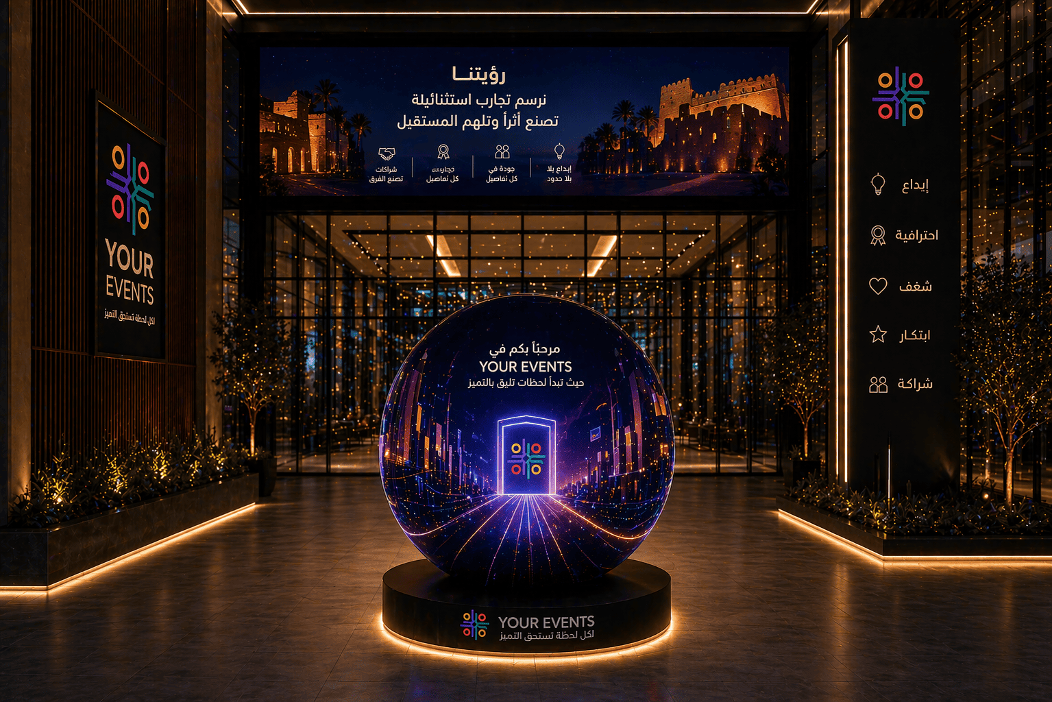 شاشة عرض كروية |