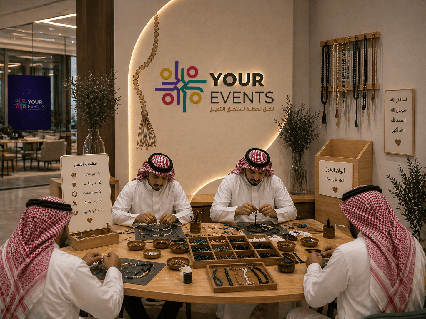 اصنع سبحتك | ركن صناعة السبح