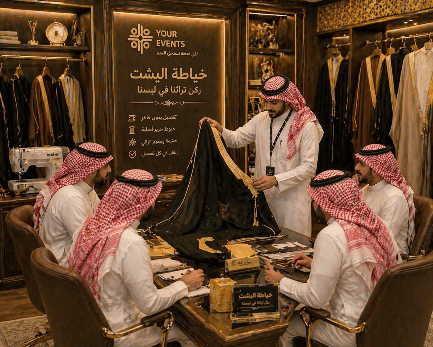 خياطة البشت | ركن تراثنا في لبسنا